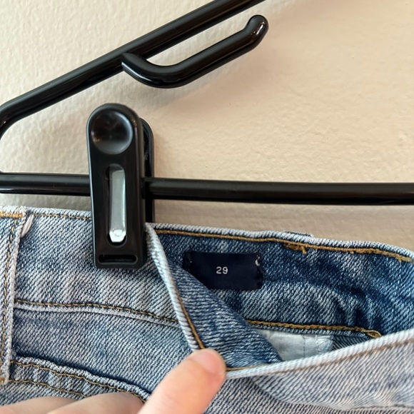 GAP Blue Jean Shorts Distressed Frayed Hem Size 29 - Picture 5 of 6